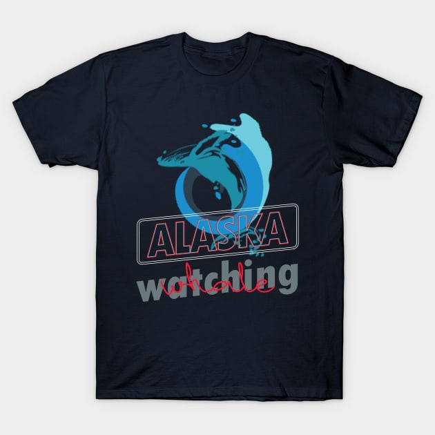 Alaska Whale Watching humpback beluga orca killer whales T-Shirt by TeeText